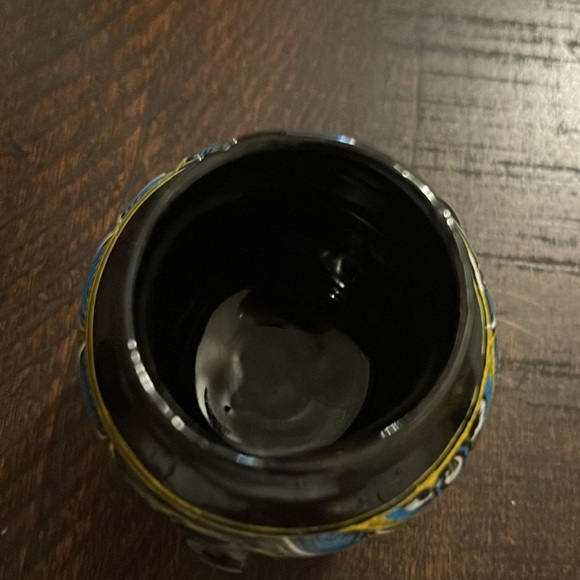 Vintage 5" Burmese Owl Lacquer Decorated Canister Box Container Burma Myanmar - Picture 8 of 9